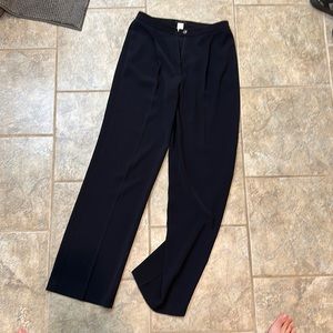 J Crew Vintage High Rise Pleated Relaxed Fit Swingy navy Blue Trousers Pants